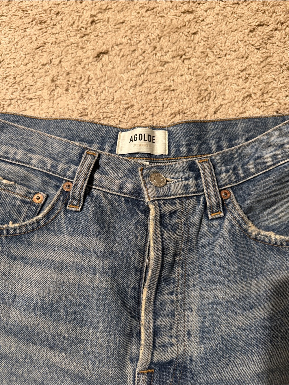 Agolde Parker Long Short in Wheel - Picture 5 of 7